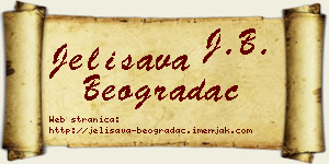 Jelisava Beogradac vizit kartica